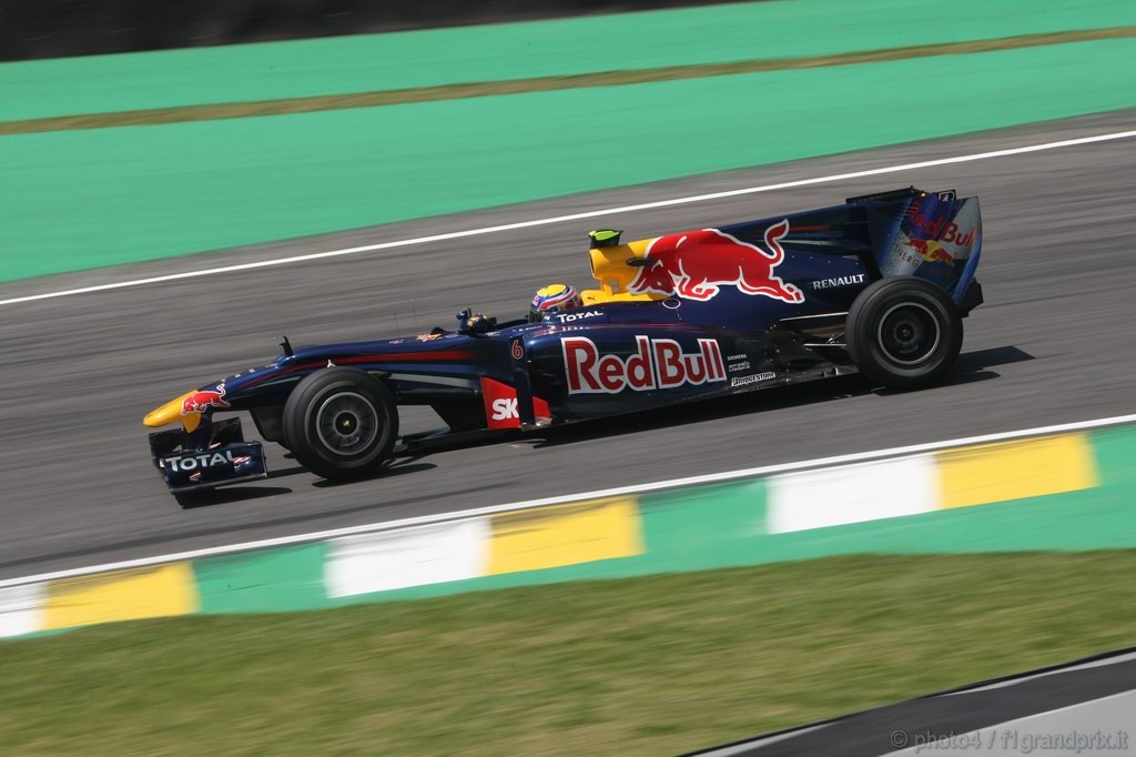 GP Brasile, Prove Libere 1, Venerdi', Mark Webber (AUS), Red Bull Racing, RB6 