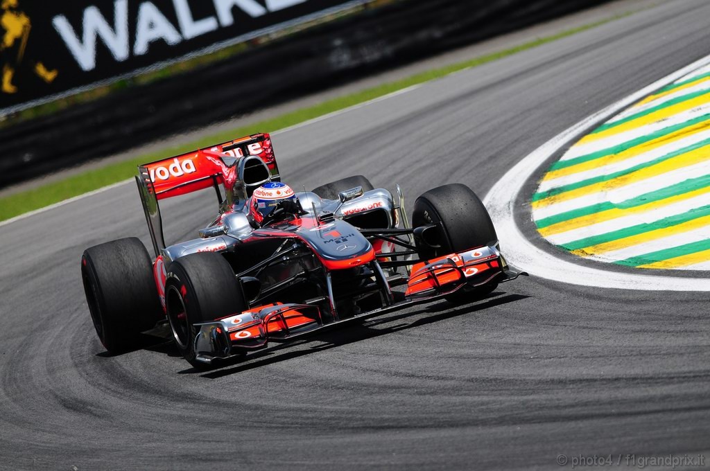 GP Brasile, Prove Libere 1, Venerdi', Jenson Button (GBR), McLaren  Mercedes, MP4-25 