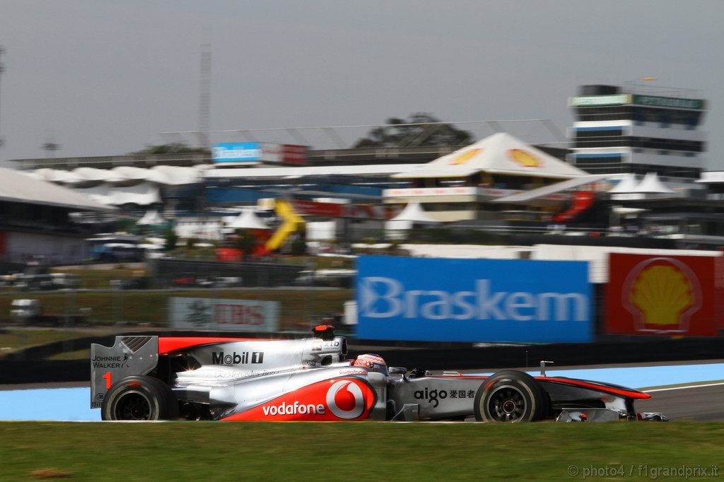 GP Brasile, Prove Libere 1, Venerdi', Jenson Button (GBR), McLaren  Mercedes, MP4-25 