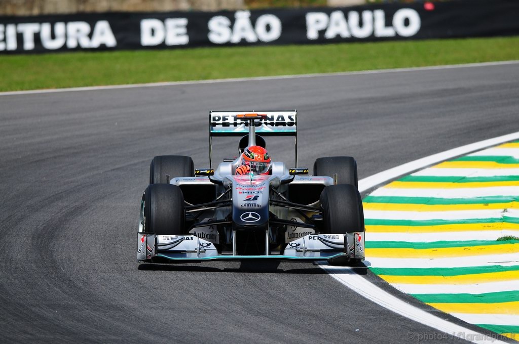 GP Brasile, Prove Libere 1, Venerdi', Michael Schumacher (GER), Mercedes GP  F1 Team, MGP W01 