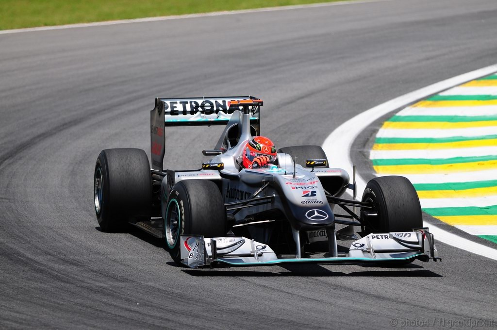 GP Brasile, Prove Libere 1, Venerdi', Michael Schumacher (GER), Mercedes GP  F1 Team, MGP W01 