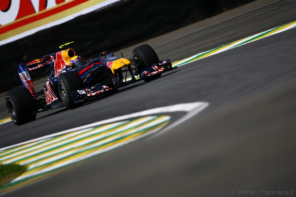 GP Brasile, Prove Libere 1, Venerdi', Mark Webber (AUS), Red Bull Racing, RB6 