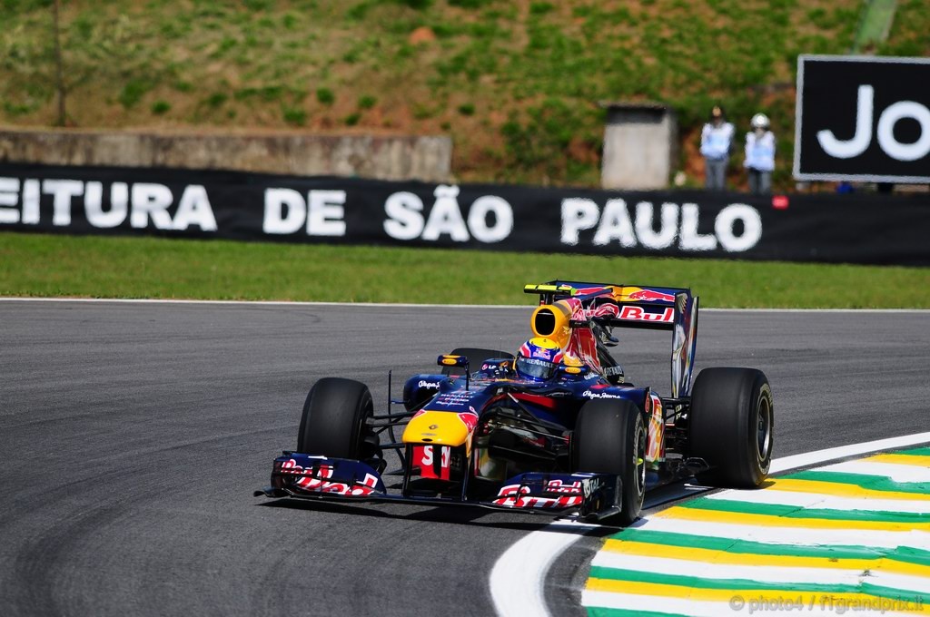 GP Brasile, Prove Libere 1, Venerdi', Mark Webber (AUS), Red Bull Racing, RB6 