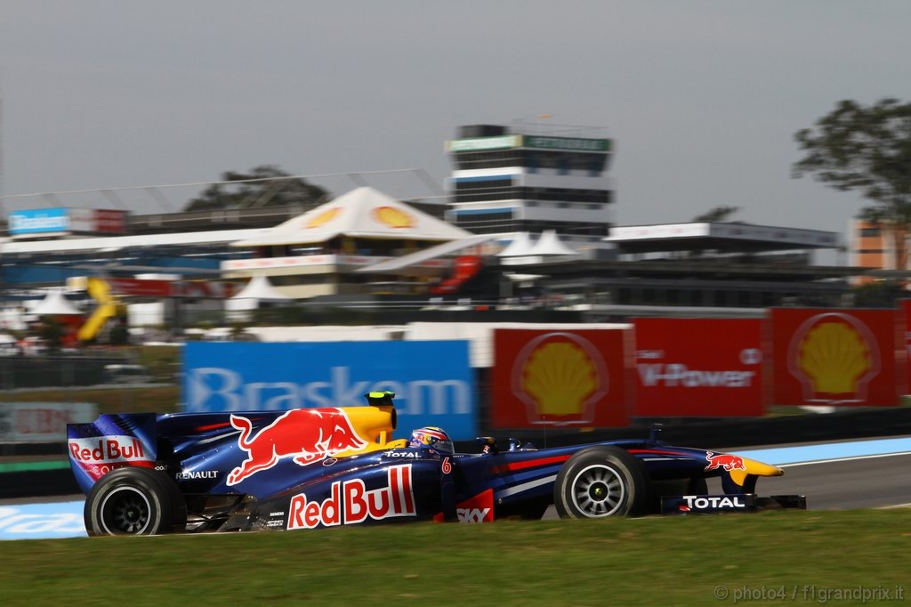 GP Brasile, Prove Libere 1, Venerdi', Mark Webber (AUS), Red Bull Racing, RB6 