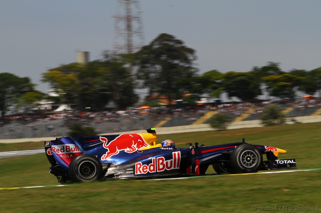 GP Brasile, Prove Libere 1, Venerdi', Mark Webber (AUS), Red Bull Racing, RB6 