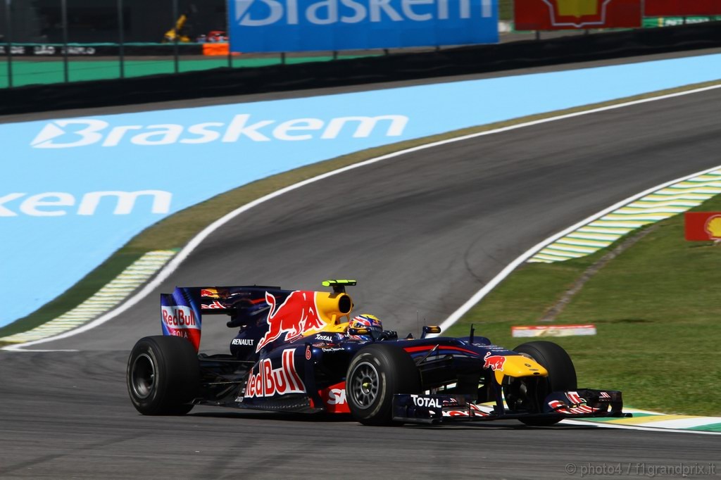 GP Brasile, Prove Libere 1, Venerdi', Mark Webber (AUS), Red Bull Racing, RB6 