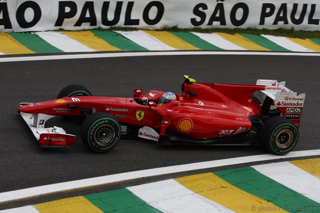 GP Brasile, Prove Libere 2, Venerdi', Fernando Alonso (ESP), Ferrari, F10 
