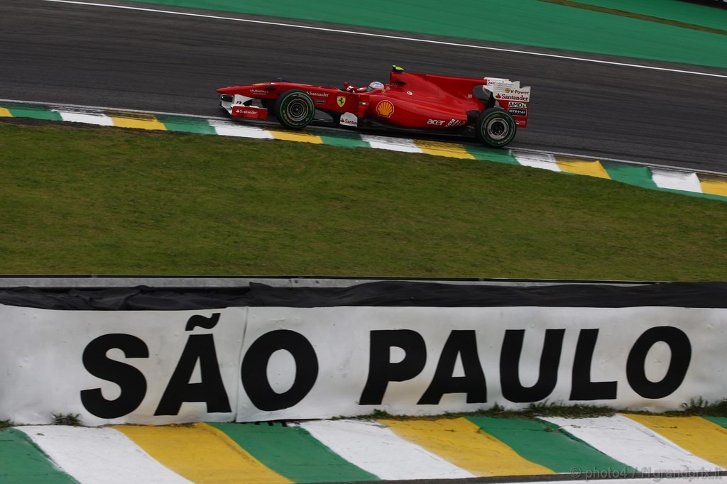 GP Brasile, Prove Libere 2, Venerdi', Fernando Alonso (ESP), Ferrari, F10 