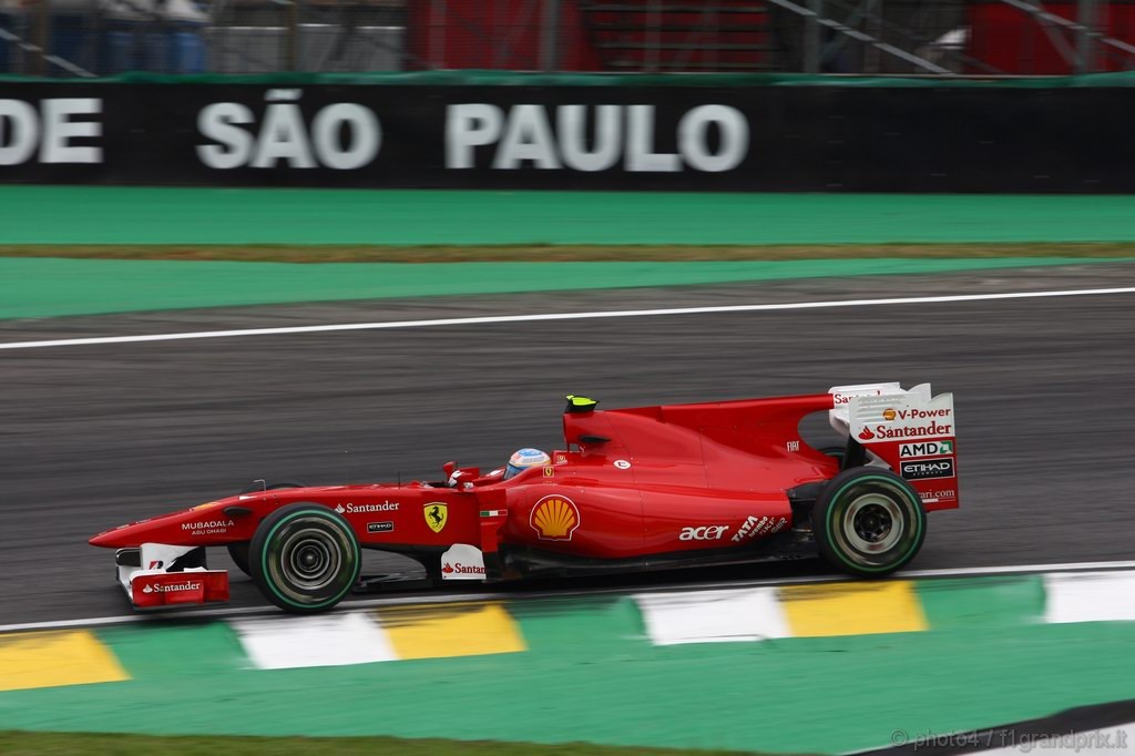 GP Brasile, Prove Libere 2, Venerdi', Fernando Alonso (ESP), Ferrari, F10 