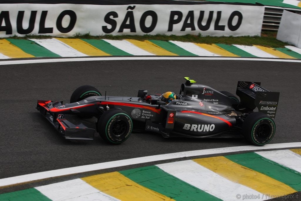 GP Brasile, Prove Libere 2, Venerdi', Bruno Senna (BRA), Hispania Racing F1 Team (HRT), F110 