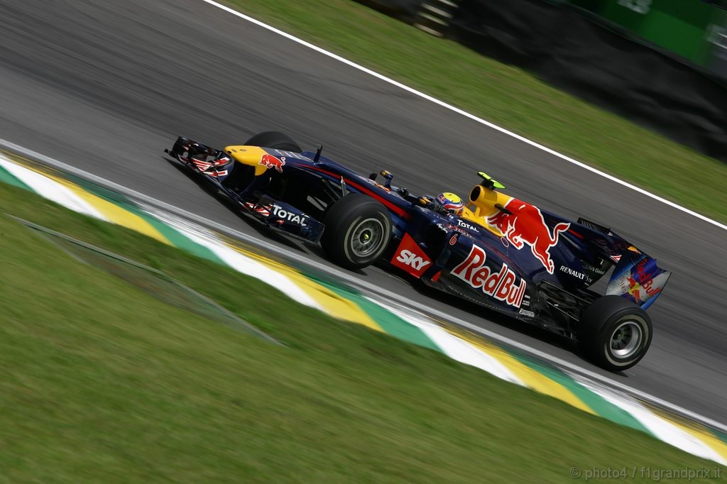 GP Brasile, Prove Libere 2, Venerdi', Mark Webber (AUS), Red Bull Racing, RB6 