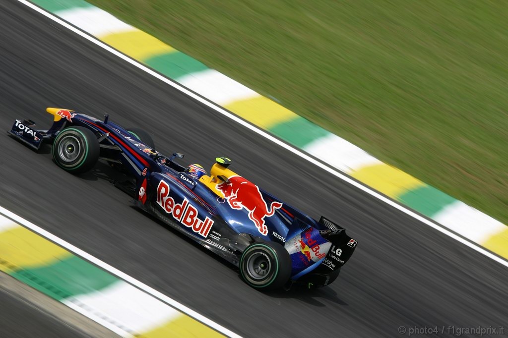GP Brasile, Prove Libere 2, Venerdi', Mark Webber (AUS), Red Bull Racing, RB6 