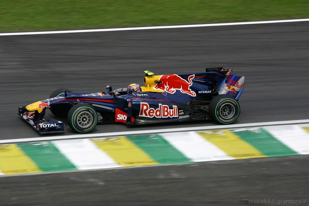 GP Brasile, Prove Libere 2, Venerdi', Mark Webber (AUS), Red Bull Racing, RB6 