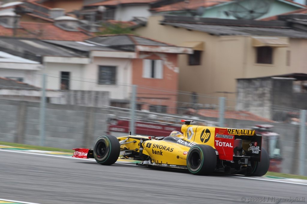 GP Brasile, Prove Libere 2, Venerdi', Robert Kubica (POL), Renault F1 Team, R30 