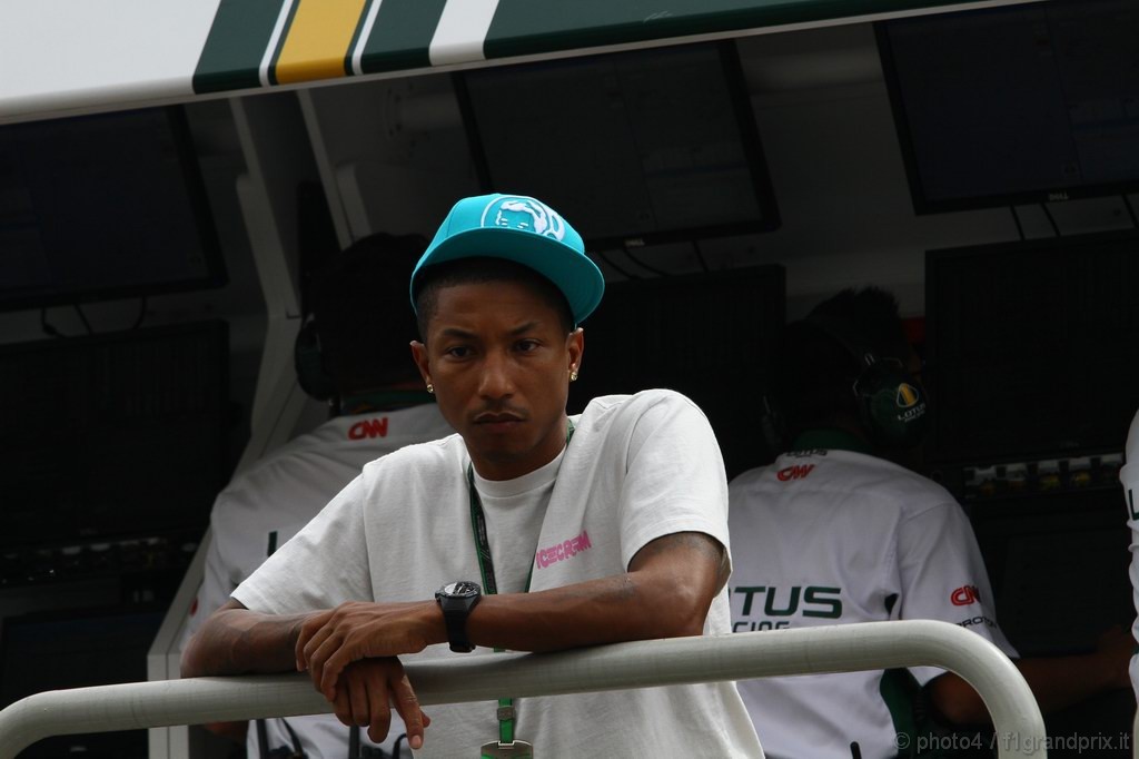 GP Brasile, Pharrell Williams, producer, musician e fashion designer