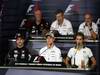 GP Brasile, Venerdi', Conferenza Stampa, Timo Glock (GER), Virgin Racing, VR-01, Nico Rosberg (GER), Mercedes GP F1 Team, MGP W01 e Jarno Trulli (ITA), Lotus Racing, T127 