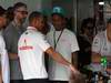 GP Brasile, Prove Libere 2, Venerdi', Lewis Hamilton (GBR), McLaren  Mercedes, MP4-25 e Pharrell Williams, producer, musician e fashion designer