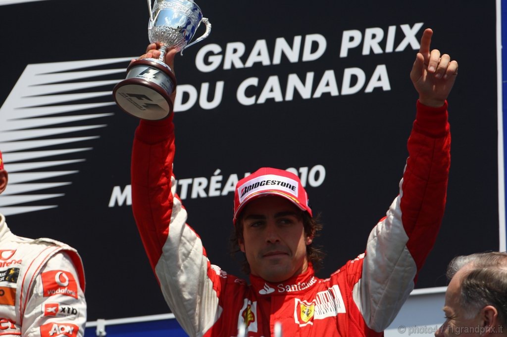 GP Canada, Gara, Fernando Alonso (ESP), Ferrari, F10 terzo 