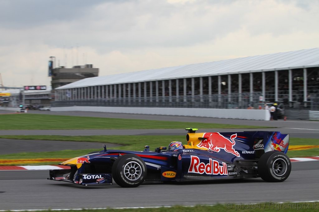 GP Canada, Prove Libere 1, Venerdi', Mark Webber (AUS), Red Bull Racing, RB6 