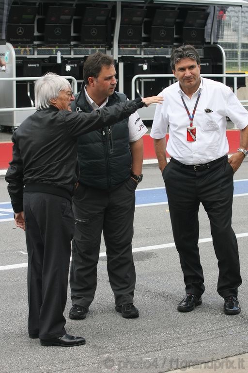 GP Canada, Prove Libere 1, Venerdi', Bernie Ecclestone (GBR), President e CEO of Formula One Management e Pasquale Lattuneddu (ITA), FOM,  