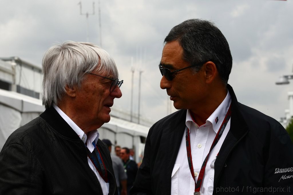 GP Canada, Prove Libere 2, Venerdi', Bernie Ecclestone (GBR), President e CEO of Formula One Management  e Hiroshi Yasukawa (JPN), Bridgestone 