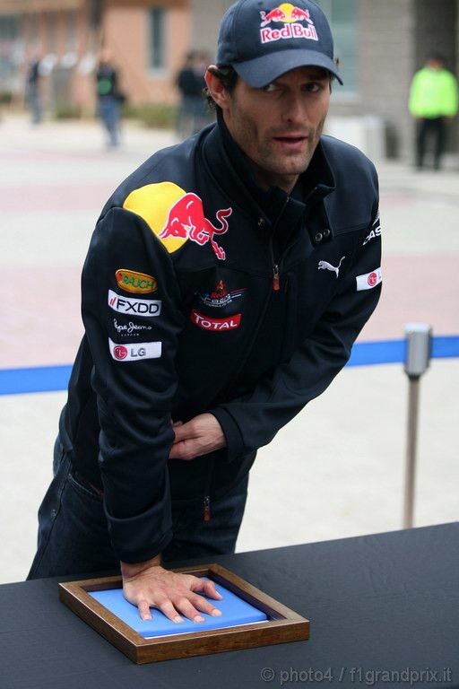 GP Corea, Saturday, Driver Wall of Fame, Mark Webber (AUS), Red Bull Racing, RB6 