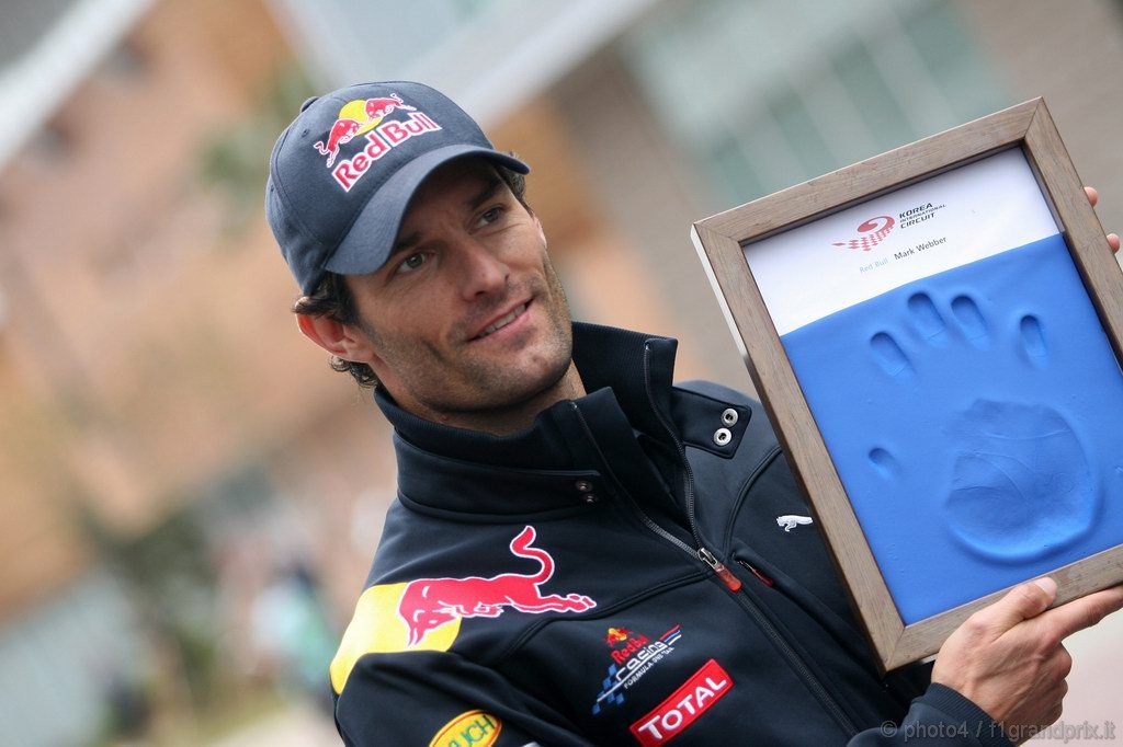 GP Corea, Saturday, Driver Wall of Fame, Mark Webber (AUS), Red Bull Racing, RB6 
