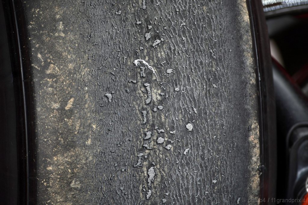 GP Corea, Saturday, The Bridgestone tyre on the Ferrari