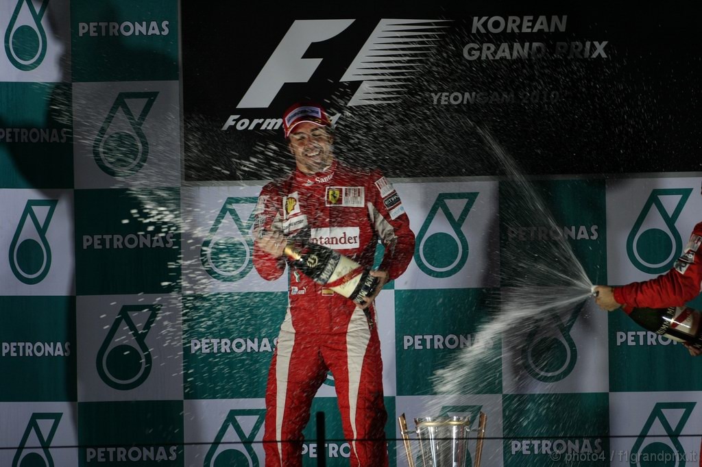 GP Corea, Gara, Fernando Alonso (ESP), Ferrari, F10 vincitore 