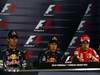 GP Corea, Qualifiche, Conferenza Stampa, Mark Webber (AUS), Red Bull Racing, RB6 secondo, Sebastian Vettel (GER), Red Bull Racing, RB6 pole position e Fernando Alonso (ESP), Ferrari, F10 terzo 
