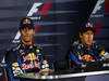GP Corea, Qualifiche, Conferenza Stampa, Mark Webber (AUS), Red Bull Racing, RB6 secondo, Sebastian Vettel (GER), Red Bull Racing, RB6 pole position 