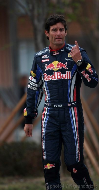 GP Corea, Giovedi', Mark Webber (AUS), Red Bull Racing, RB6 