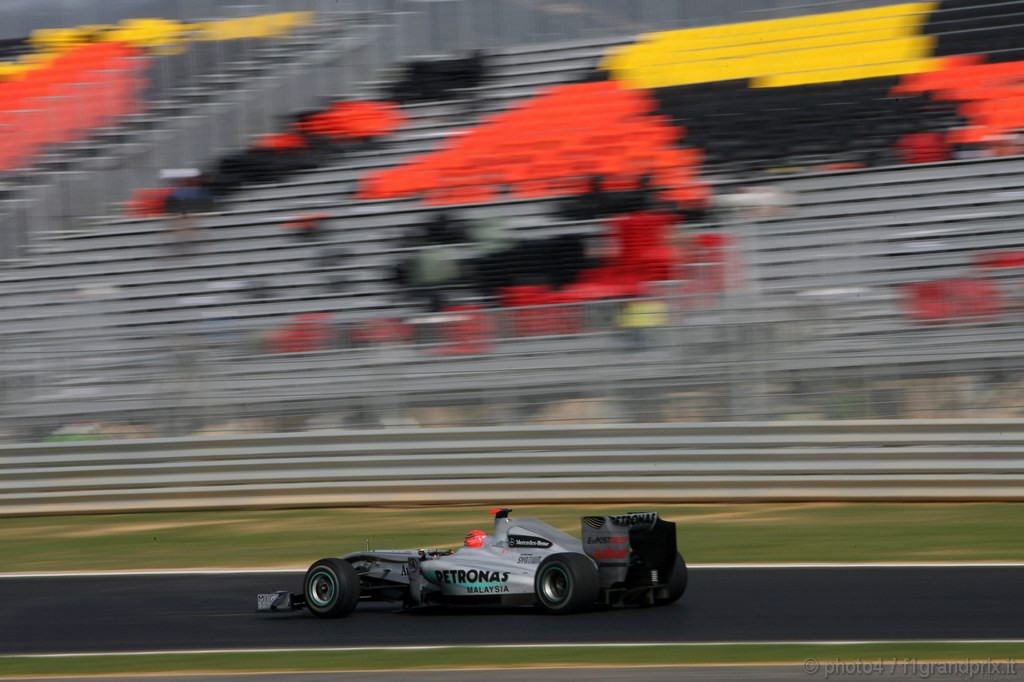 GP Corea, Prove Libere 1, Venerdi', Michael Schumacher (GER), Mercedes GP F1 Team, MGP W01