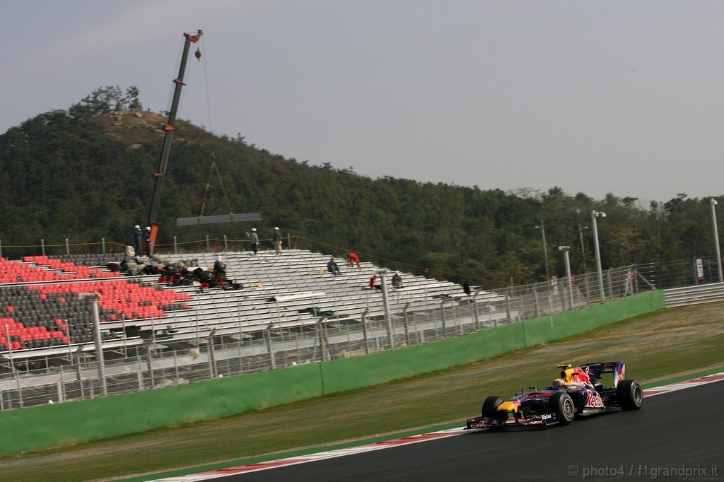 GP Corea, Prove Libere 1, Venerdi', Mark Webber (AUS), Red Bull Racing, RB6 