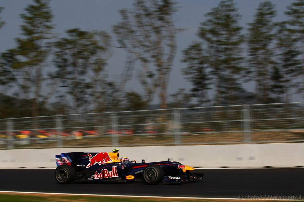 GP Corea, Prove Libere 1, Venerdi', Mark Webber (AUS), Red Bull Racing, RB6 