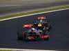 GP Corea, Prove Libere 1, Venerdi', Jenson Button (GBR), McLaren  Mercedes, MP4-25 davanti a Sebastian Vettel (GER), Red Bull Racing, RB6 