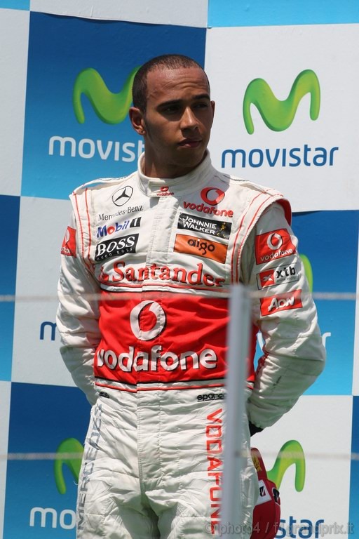GP Europa, Gara, Lewis Hamilton (GBR), McLaren  Mercedes, MP4-25 secondo 