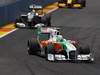 GP Europa, Gara, Vitantonio Liuzzi (ITA), Force India F1 Team, VJM03 davanti a Nico Rosberg (GER), Mercedes GP F1 Team, MGP W01 