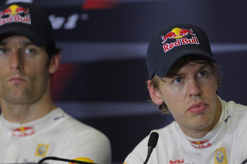 GP Europa, Qualifiche, Conferenza Stampa, Sebastian Vettel (GER), Red Bull Racing, RB6 pole position e Mark Webber (AUS), Red Bull Racing, RB6 