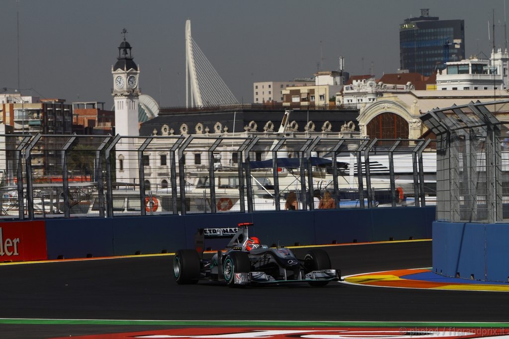 GP Europa, Prove Libere 1, Venerdi', Michael Schumacher (GER), Mercedes GP  F1 Team, MGP W01 