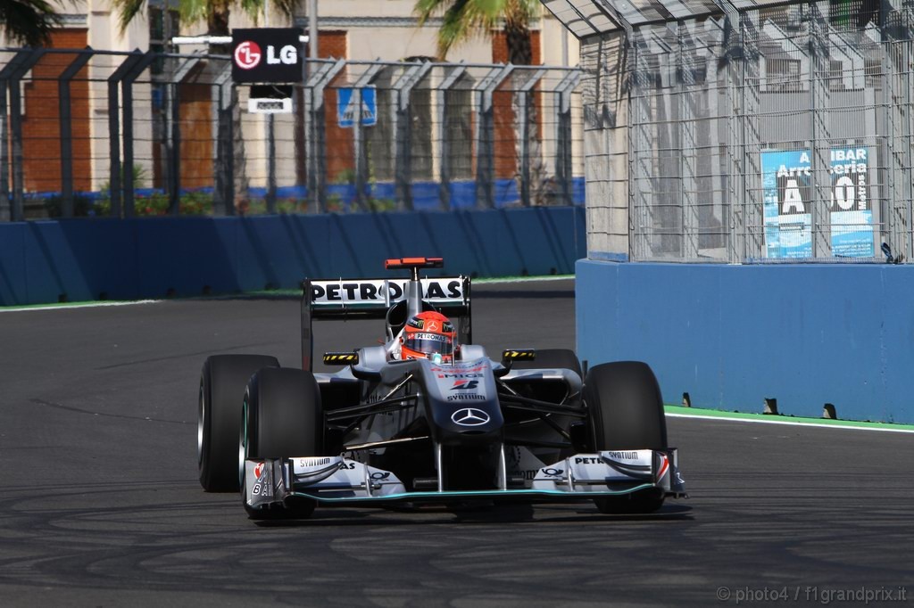 GP Europa, Prove Libere 1, Venerdi', Michael Schumacher (GER), Mercedes GP  F1 Team, MGP W01 