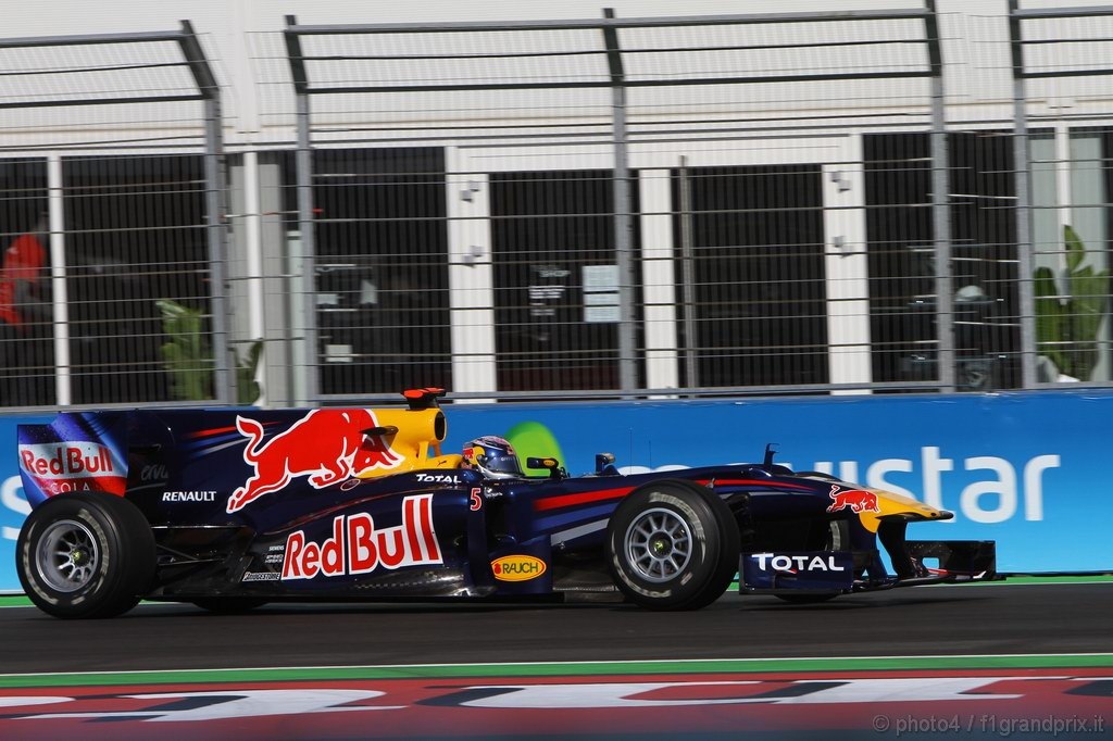 GP Europa, Prove Libere 1, Venerdi', Sebastian Vettel (GER), Red Bull Racing, RB6 