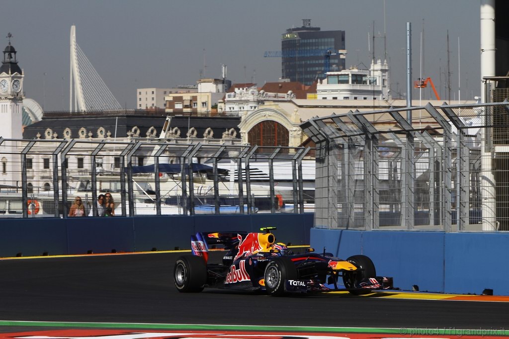 GP Europa, Prove Libere 1, Venerdi', Mark Webber (AUS), Red Bull Racing, RB6 
