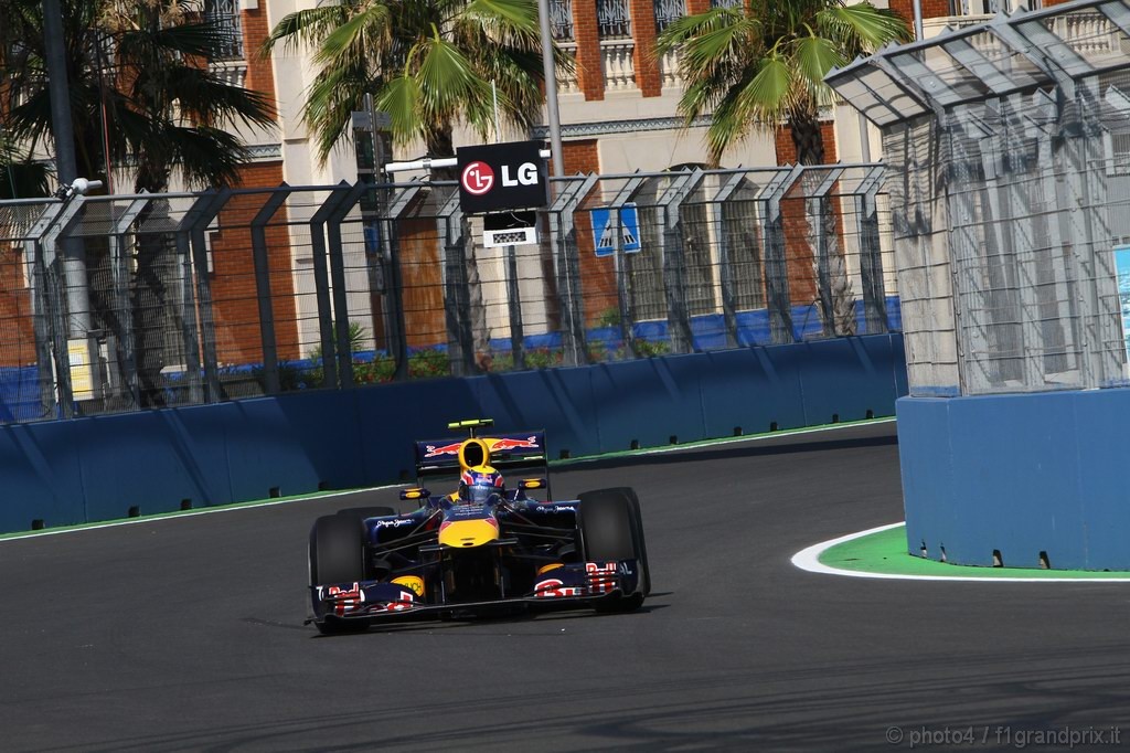 GP Europa, Prove Libere 1, Venerdi', Mark Webber (AUS), Red Bull Racing, RB6 