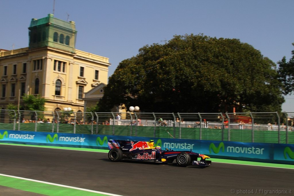 GP Europa, Prove Libere 1, Venerdi', Mark Webber (AUS), Red Bull Racing, RB6 