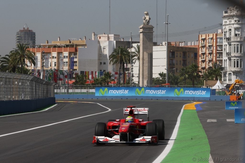 GP Europa, Prove Libere 1, Venerdi', Felipe Massa (BRA), Ferrari, F10 