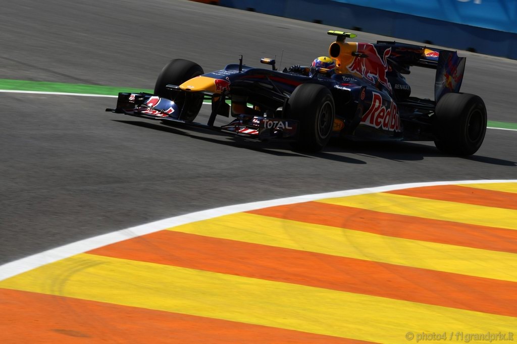 GP Europa, Prove Libere 1, Venerdi', Mark Webber (AUS), Red Bull Racing, RB6 