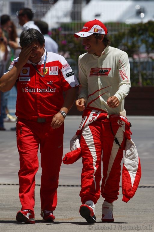 GP Europa, Venerdi', Fernando Alonso (ESP), Ferrari, F10 e Fabrizio Borra (ITA), physiotherapist of Fernando Alonso (ESP) 