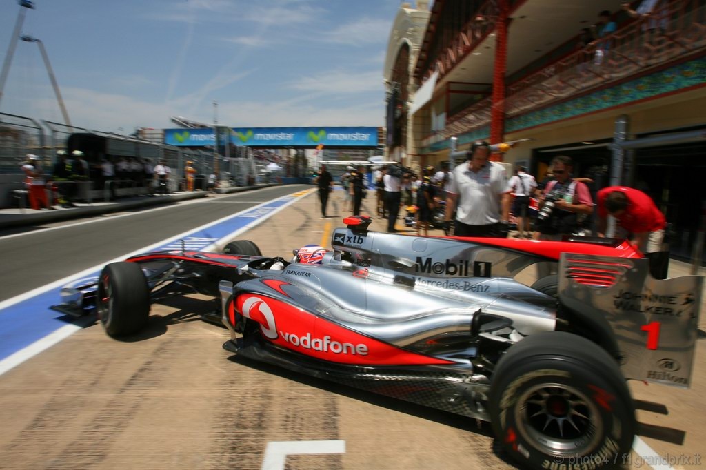 GP Europa, Prove Libere 2, Venerdi', Jenson Button (GBR), McLaren  Mercedes, MP4-25 