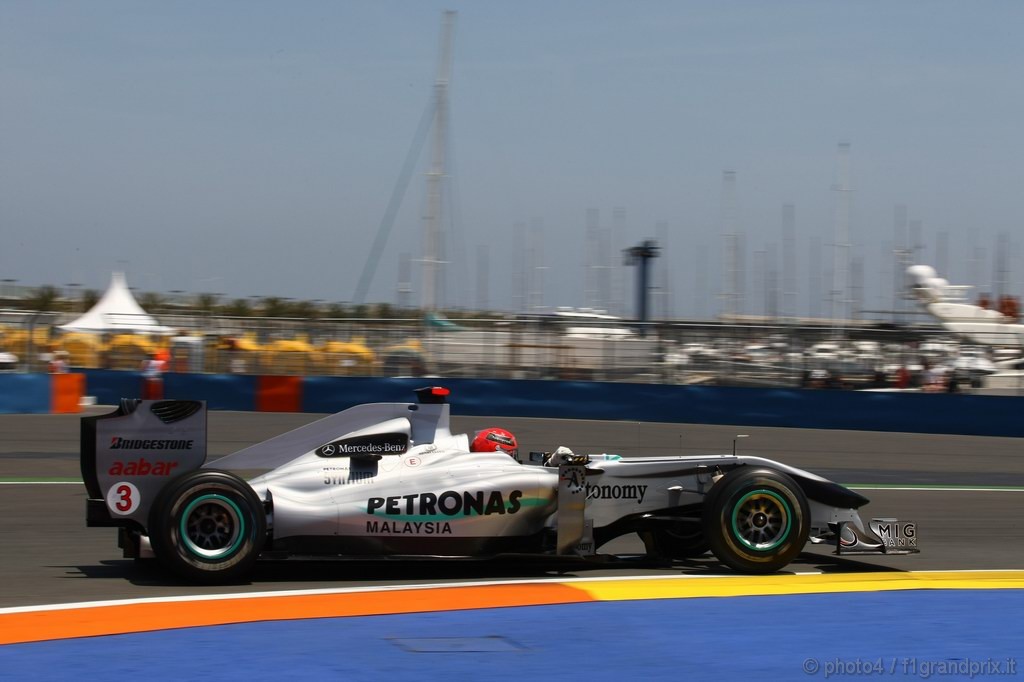 GP Europa, Prove Libere 2, Venerdi', Michael Schumacher (GER), Mercedes GP  F1 Team, MGP W01 